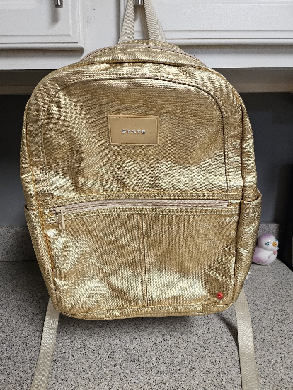 STATE Metallic Gold Backpack